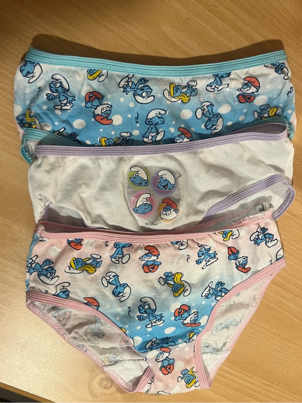 4T Girls’ Smurfs Underwear – 3-Piece Set
